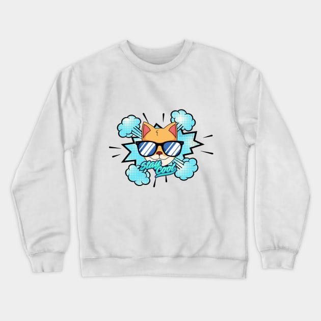 Stay cool cat Crewneck Sweatshirt by Design Knight